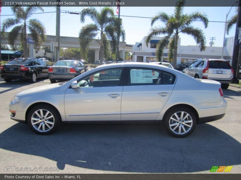 White Gold Metallic / Black 2010 Volkswagen Passat Komfort Sedan