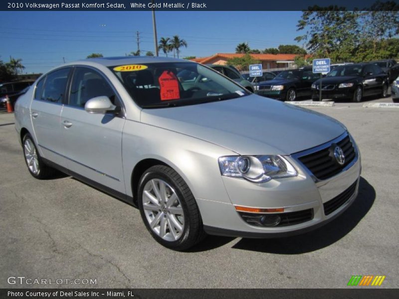 White Gold Metallic / Black 2010 Volkswagen Passat Komfort Sedan