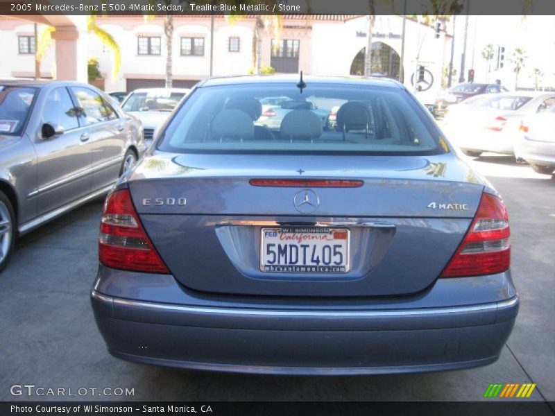 Tealite Blue Metallic / Stone 2005 Mercedes-Benz E 500 4Matic Sedan