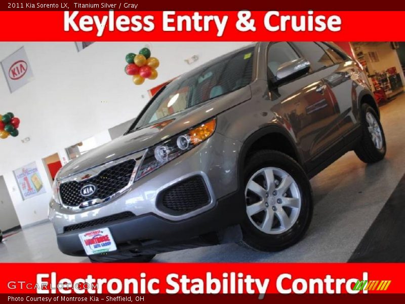 Titanium Silver / Gray 2011 Kia Sorento LX