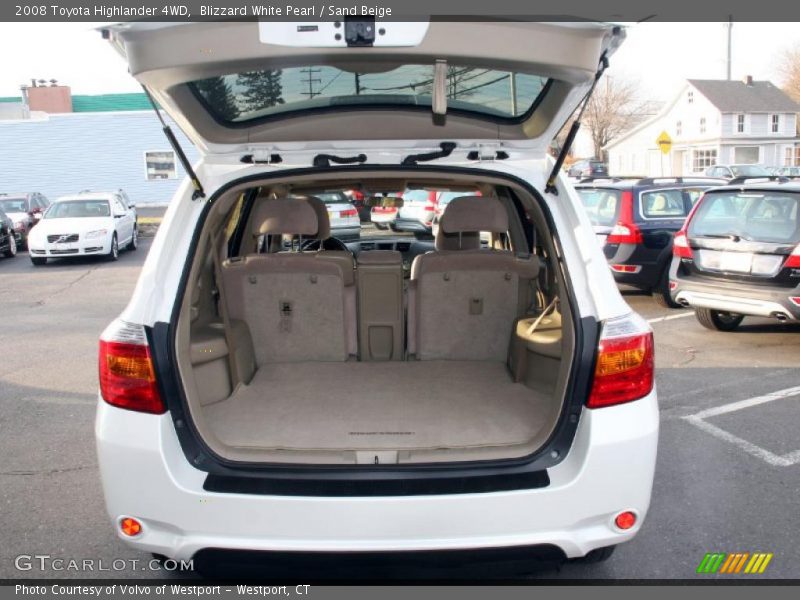 Blizzard White Pearl / Sand Beige 2008 Toyota Highlander 4WD
