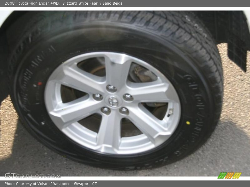 Blizzard White Pearl / Sand Beige 2008 Toyota Highlander 4WD