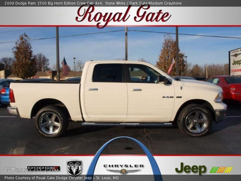 Stone White / Dark Slate/Medium Graystone 2009 Dodge Ram 1500 Big Horn Edition Crew Cab 4x4