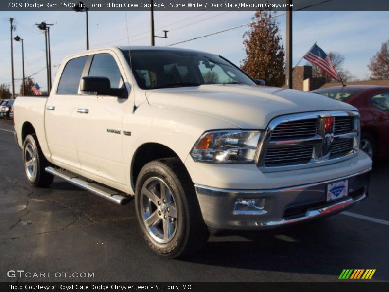 Stone White / Dark Slate/Medium Graystone 2009 Dodge Ram 1500 Big Horn Edition Crew Cab 4x4