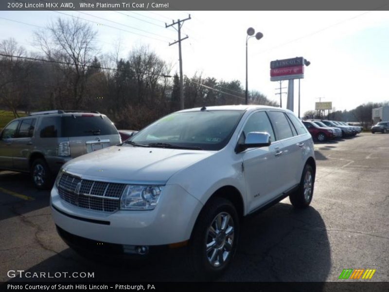 White Platinum Tri Coat / Camel 2009 Lincoln MKX AWD