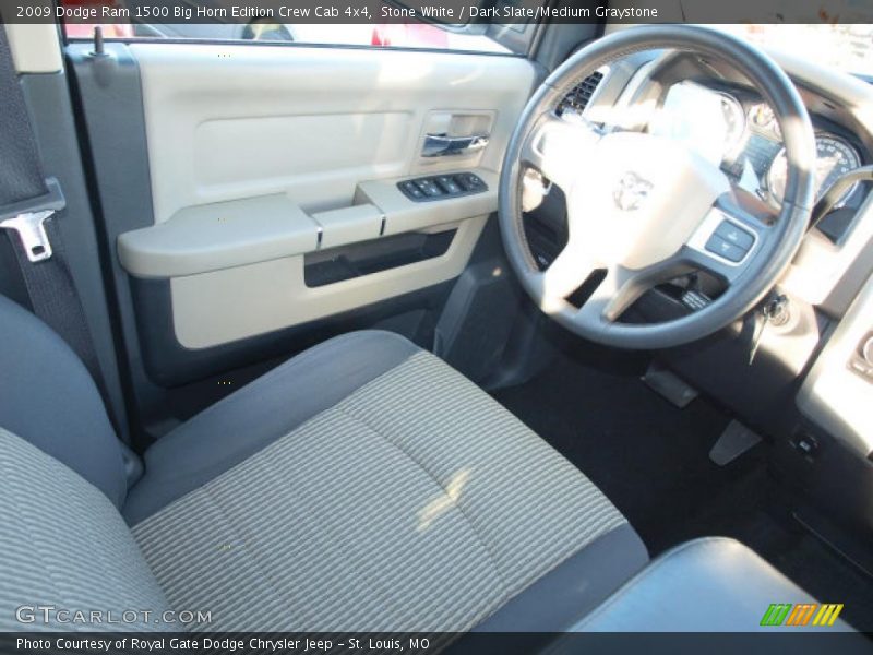Stone White / Dark Slate/Medium Graystone 2009 Dodge Ram 1500 Big Horn Edition Crew Cab 4x4