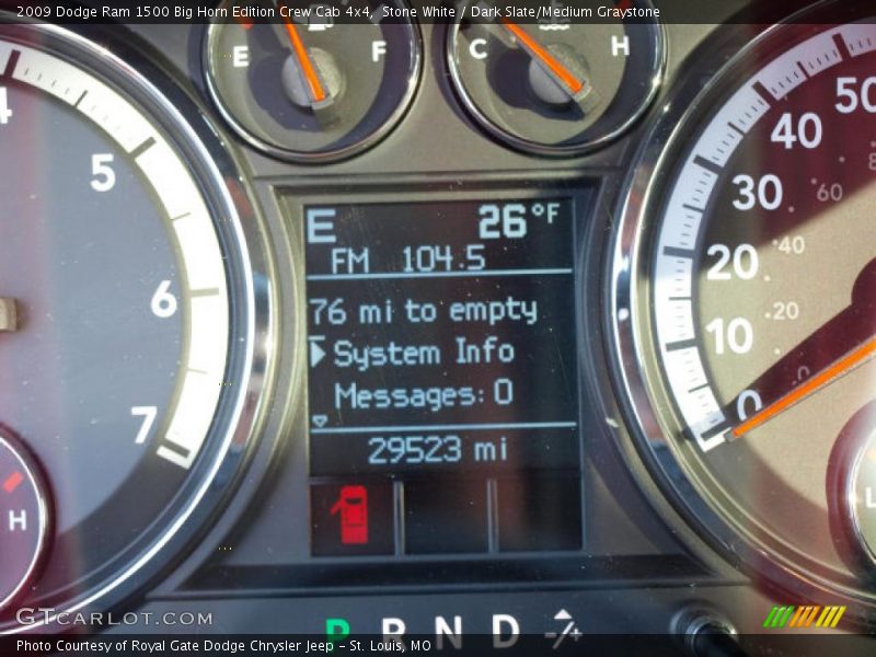 Stone White / Dark Slate/Medium Graystone 2009 Dodge Ram 1500 Big Horn Edition Crew Cab 4x4