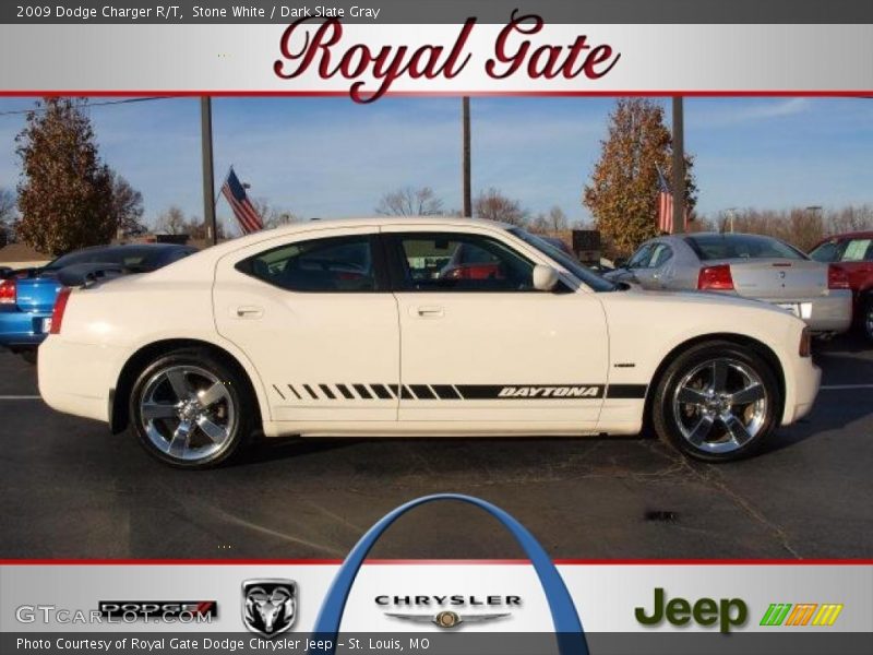 Stone White / Dark Slate Gray 2009 Dodge Charger R/T