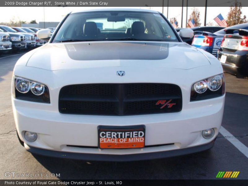 Stone White / Dark Slate Gray 2009 Dodge Charger R/T