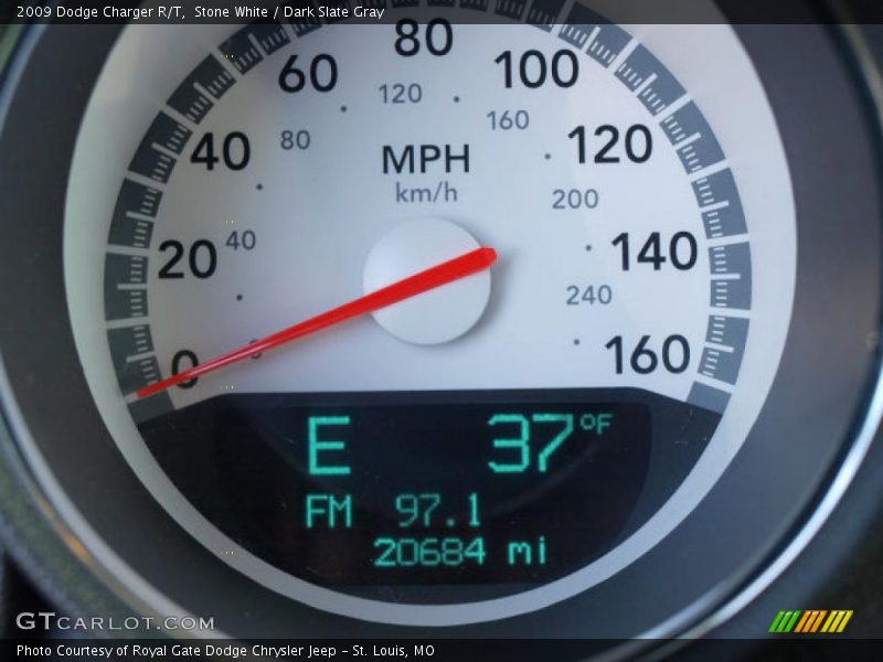 Stone White / Dark Slate Gray 2009 Dodge Charger R/T