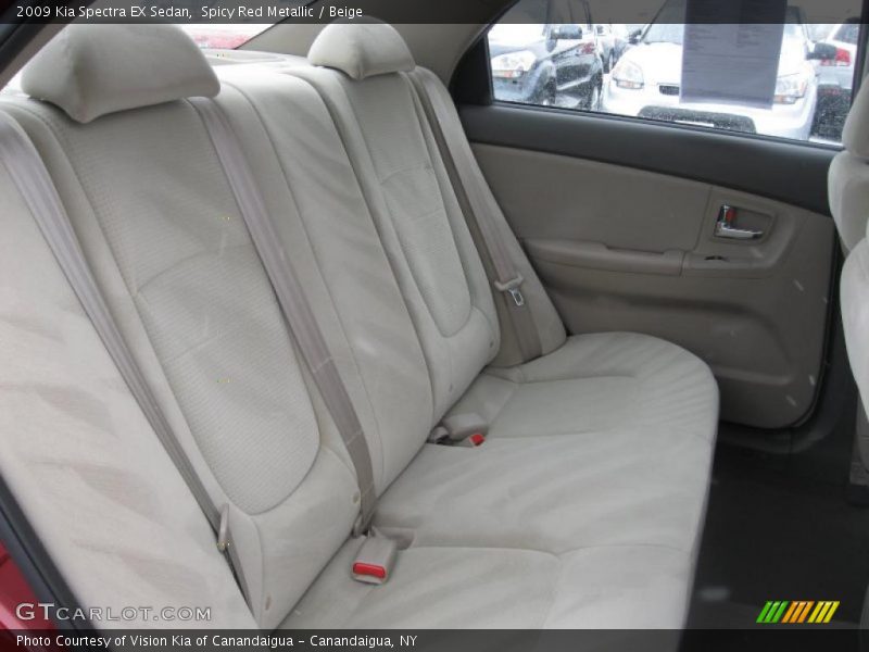 Spicy Red Metallic / Beige 2009 Kia Spectra EX Sedan