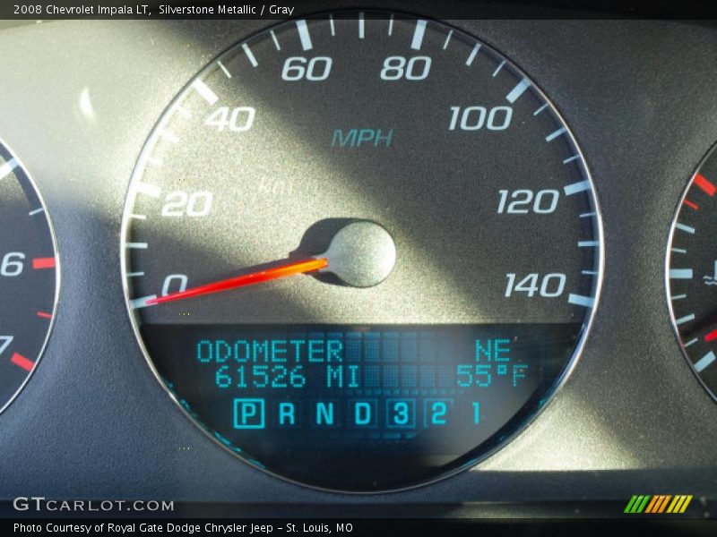 Silverstone Metallic / Gray 2008 Chevrolet Impala LT