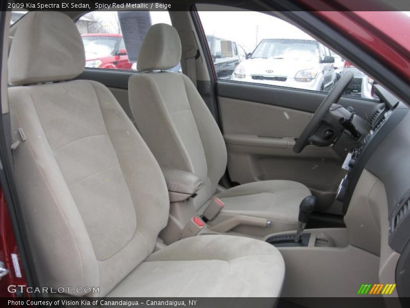 Spicy Red Metallic / Beige 2009 Kia Spectra EX Sedan