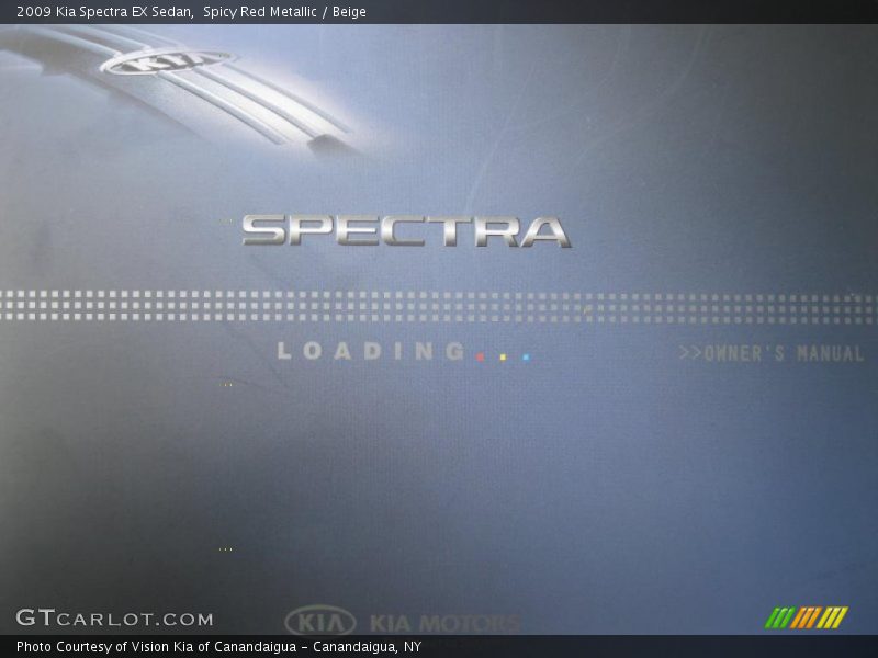 Spicy Red Metallic / Beige 2009 Kia Spectra EX Sedan