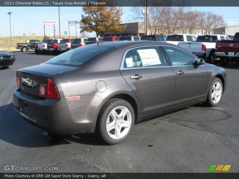 Taupe Gray Metallic / Titanium 2011 Chevrolet Malibu LS