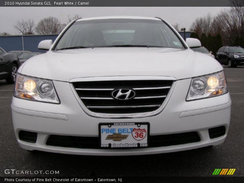 Pearl White / Camel 2010 Hyundai Sonata GLS