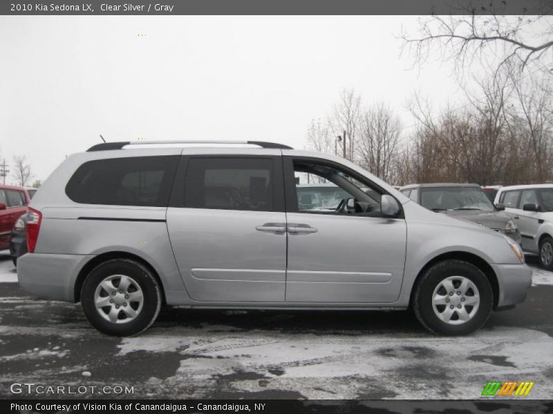Clear Silver / Gray 2010 Kia Sedona LX
