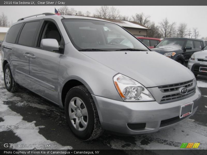 Clear Silver / Gray 2010 Kia Sedona LX