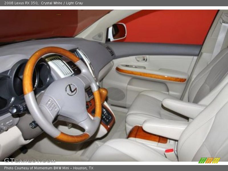 Crystal White / Light Gray 2008 Lexus RX 350