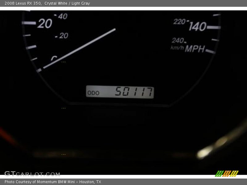 Crystal White / Light Gray 2008 Lexus RX 350