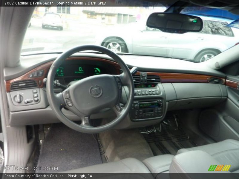 Sterling Metallic / Dark Gray 2002 Cadillac DeVille Sedan