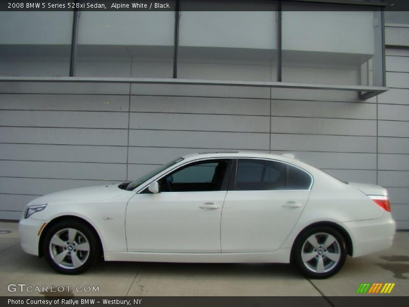 Alpine White / Black 2008 BMW 5 Series 528xi Sedan