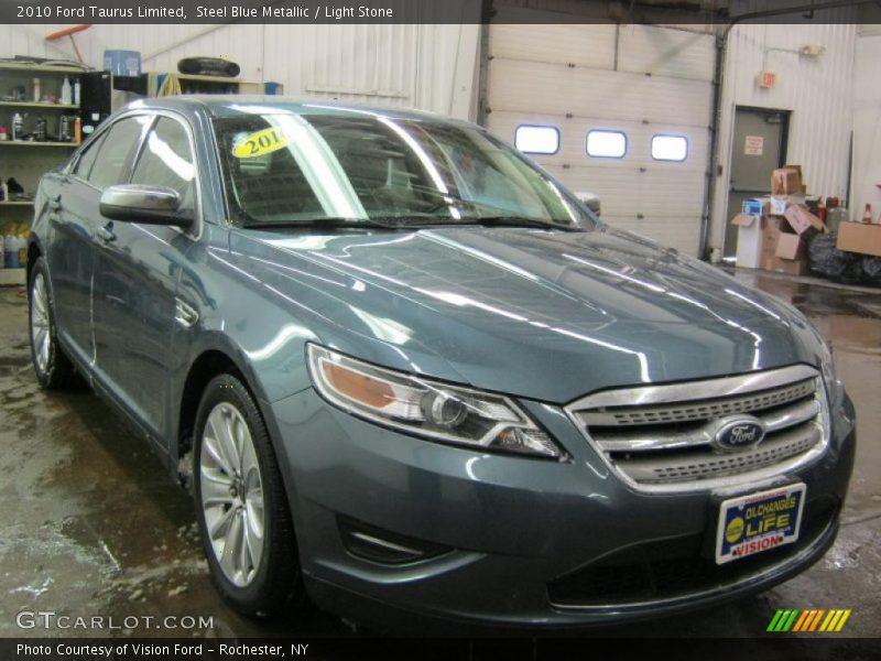 Steel Blue Metallic / Light Stone 2010 Ford Taurus Limited