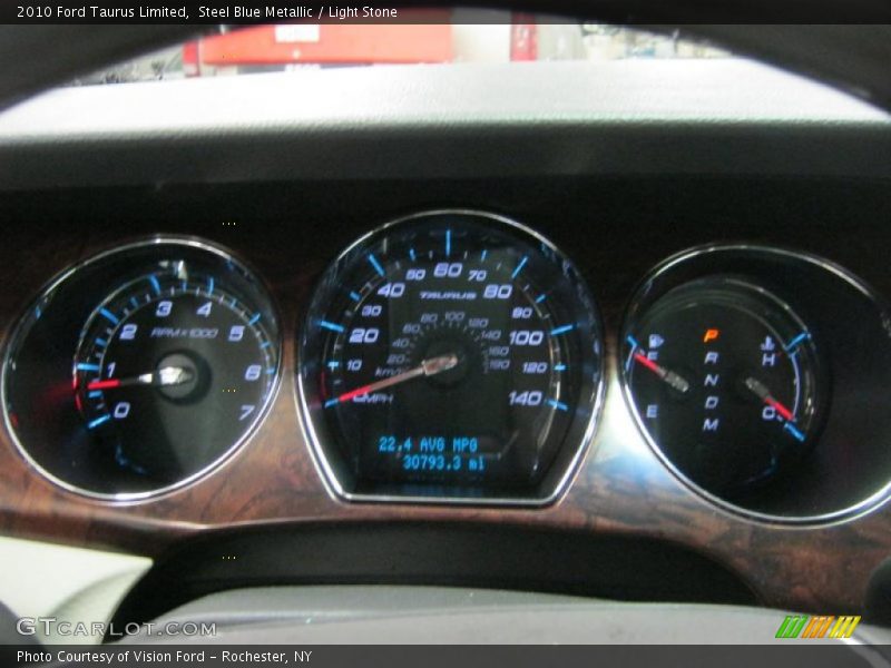 Steel Blue Metallic / Light Stone 2010 Ford Taurus Limited