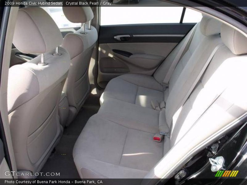 Crystal Black Pearl / Gray 2009 Honda Civic Hybrid Sedan