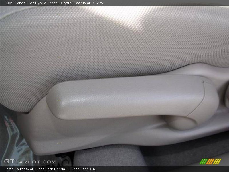 Crystal Black Pearl / Gray 2009 Honda Civic Hybrid Sedan
