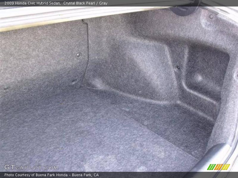 Crystal Black Pearl / Gray 2009 Honda Civic Hybrid Sedan