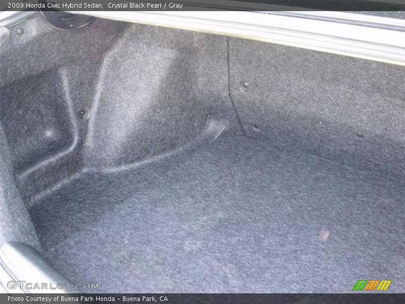 Crystal Black Pearl / Gray 2009 Honda Civic Hybrid Sedan