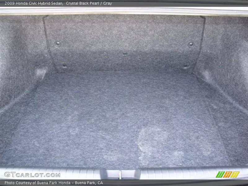 Crystal Black Pearl / Gray 2009 Honda Civic Hybrid Sedan