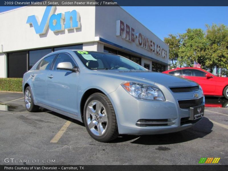 Golden Pewter Metallic / Titanium 2009 Chevrolet Malibu LT Sedan