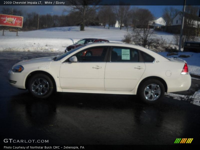 White / Ebony 2009 Chevrolet Impala LT
