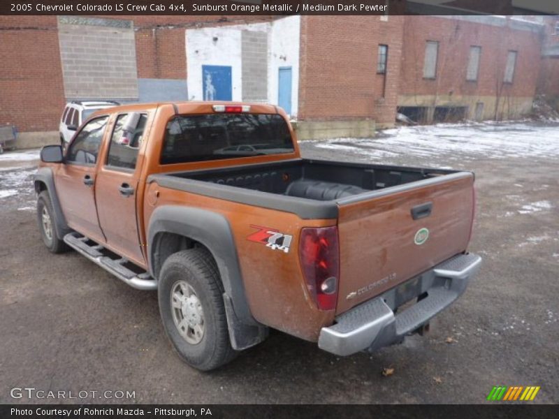 Sunburst Orange Metallic / Medium Dark Pewter 2005 Chevrolet Colorado LS Crew Cab 4x4