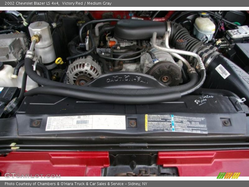 Victory Red / Medium Gray 2002 Chevrolet Blazer LS 4x4