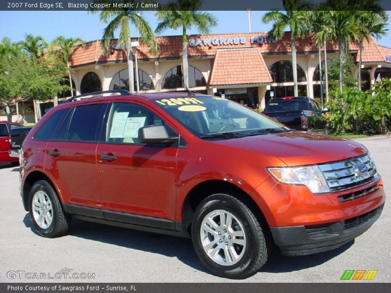 Blazing Copper Metallic / Camel 2007 Ford Edge SE