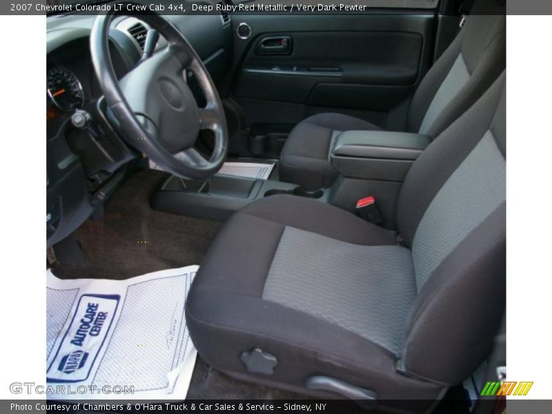 Deep Ruby Red Metallic / Very Dark Pewter 2007 Chevrolet Colorado LT Crew Cab 4x4