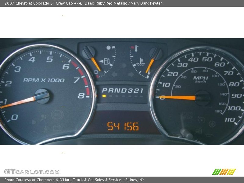 Deep Ruby Red Metallic / Very Dark Pewter 2007 Chevrolet Colorado LT Crew Cab 4x4