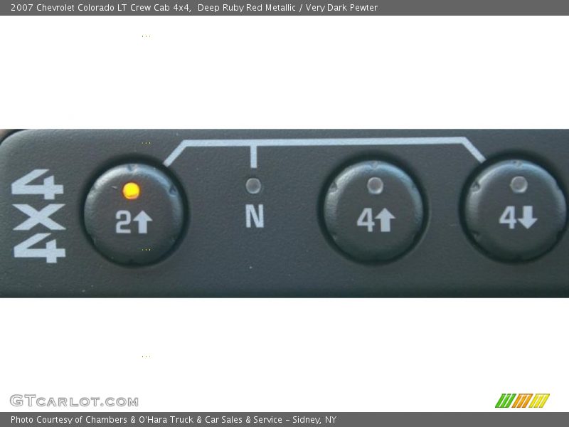 Deep Ruby Red Metallic / Very Dark Pewter 2007 Chevrolet Colorado LT Crew Cab 4x4