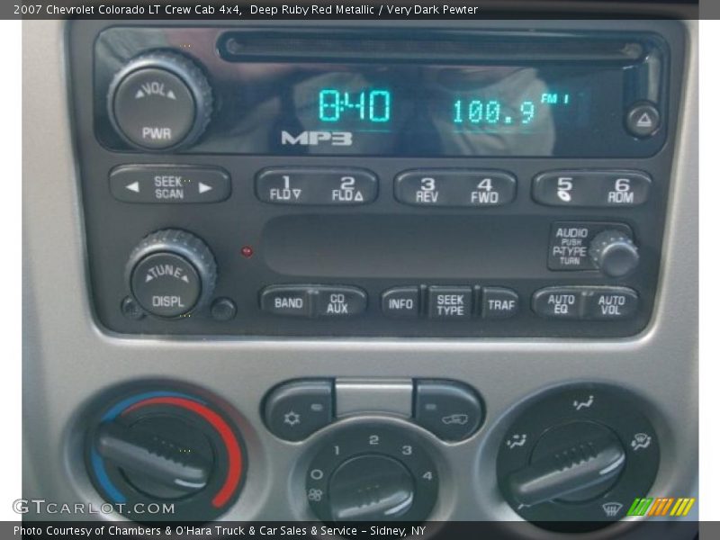 Deep Ruby Red Metallic / Very Dark Pewter 2007 Chevrolet Colorado LT Crew Cab 4x4