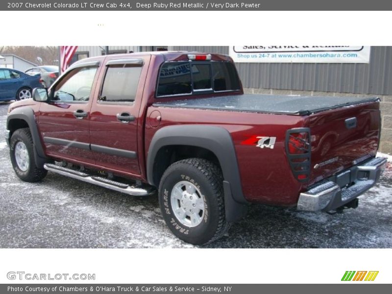 Deep Ruby Red Metallic / Very Dark Pewter 2007 Chevrolet Colorado LT Crew Cab 4x4