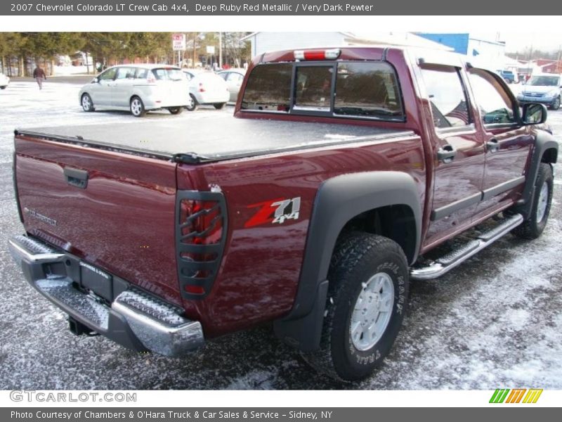 Deep Ruby Red Metallic / Very Dark Pewter 2007 Chevrolet Colorado LT Crew Cab 4x4