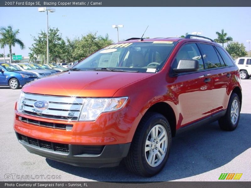 Blazing Copper Metallic / Camel 2007 Ford Edge SE