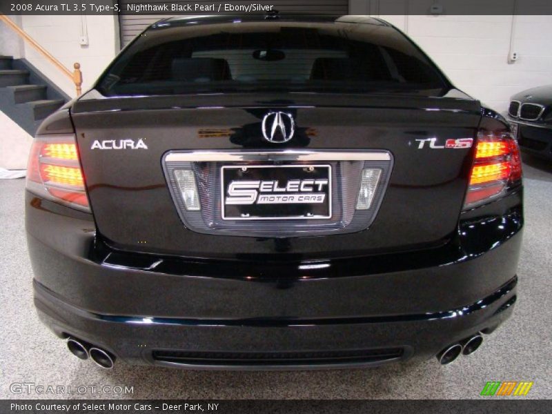 Nighthawk Black Pearl / Ebony/Silver 2008 Acura TL 3.5 Type-S
