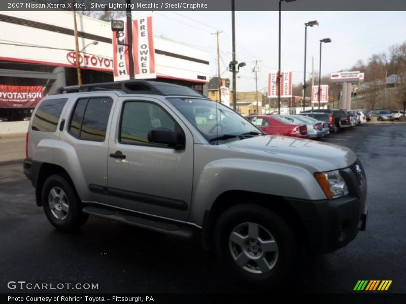 Silver Lightning Metallic / Steel/Graphite 2007 Nissan Xterra X 4x4