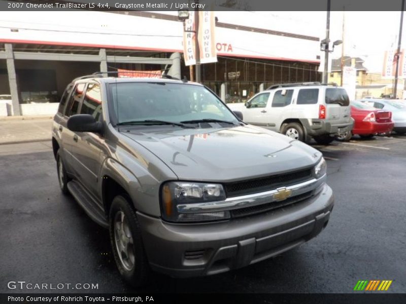 Graystone Metallic / Light Gray 2007 Chevrolet TrailBlazer LS 4x4