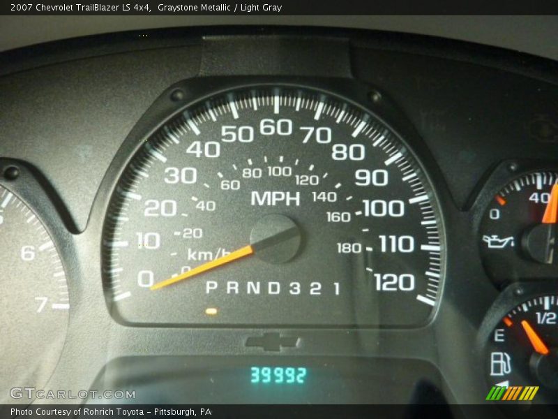 Graystone Metallic / Light Gray 2007 Chevrolet TrailBlazer LS 4x4