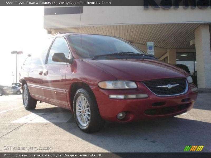 Candy Apple Red Metallic / Camel 1999 Chrysler Town & Country LX